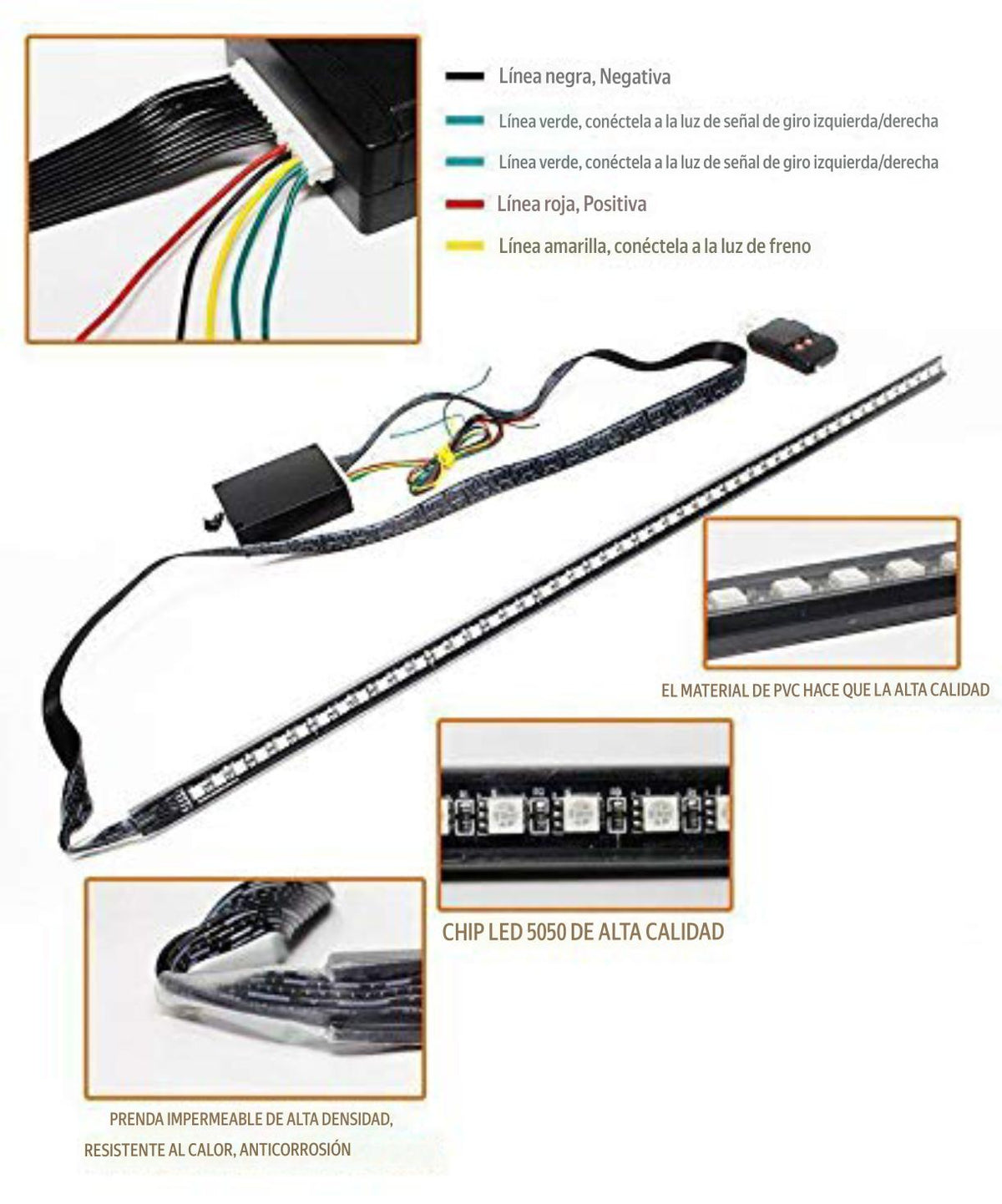 Tira De Luces LED Decorativas Para Carros