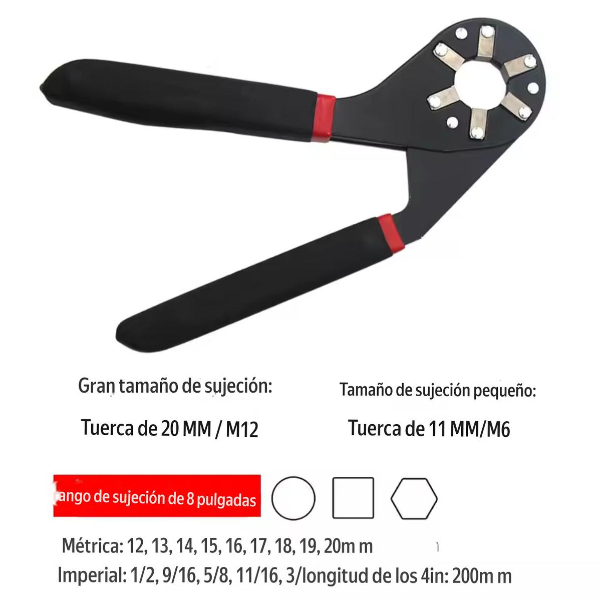 Llave Universal de Mano Para Tuercas