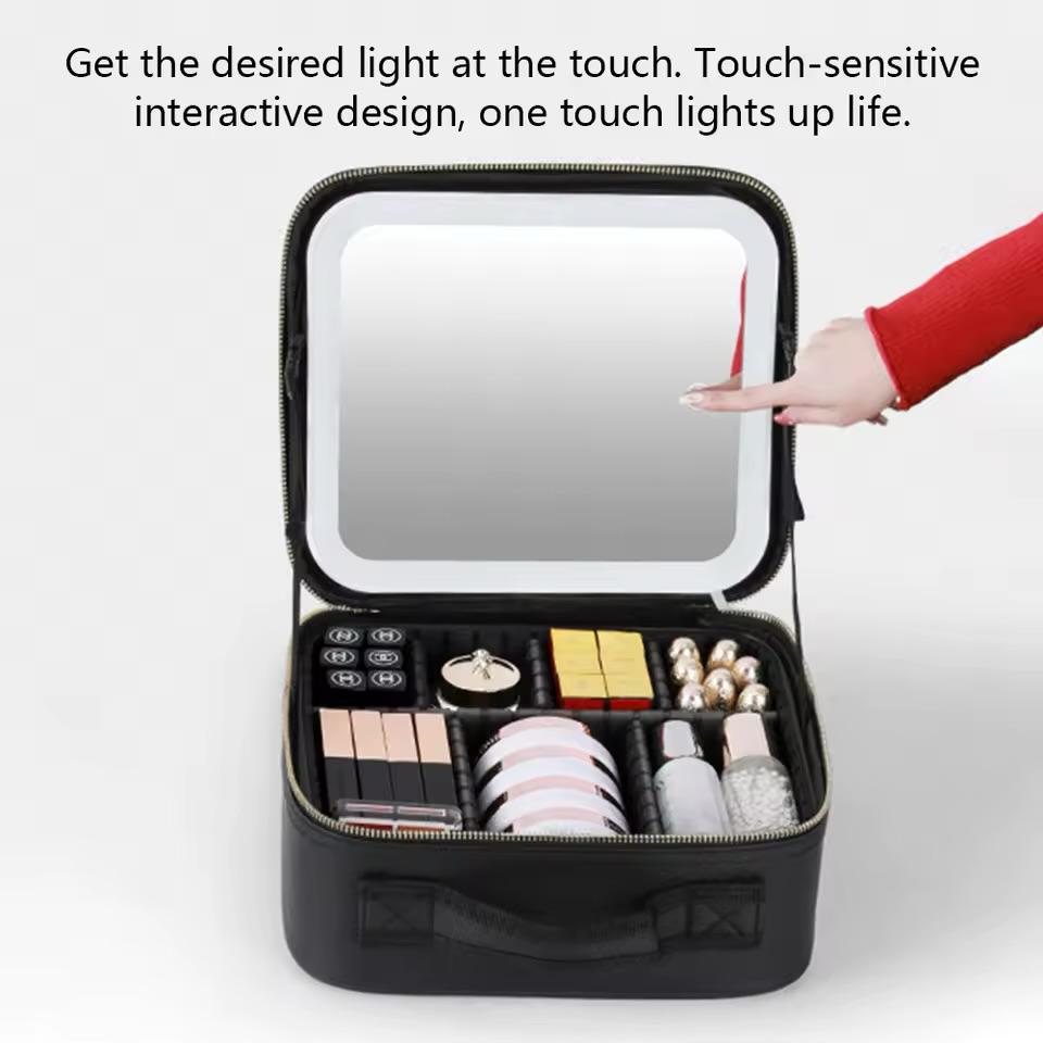Organizador De Maquillaje Con Espejo E Iluminación