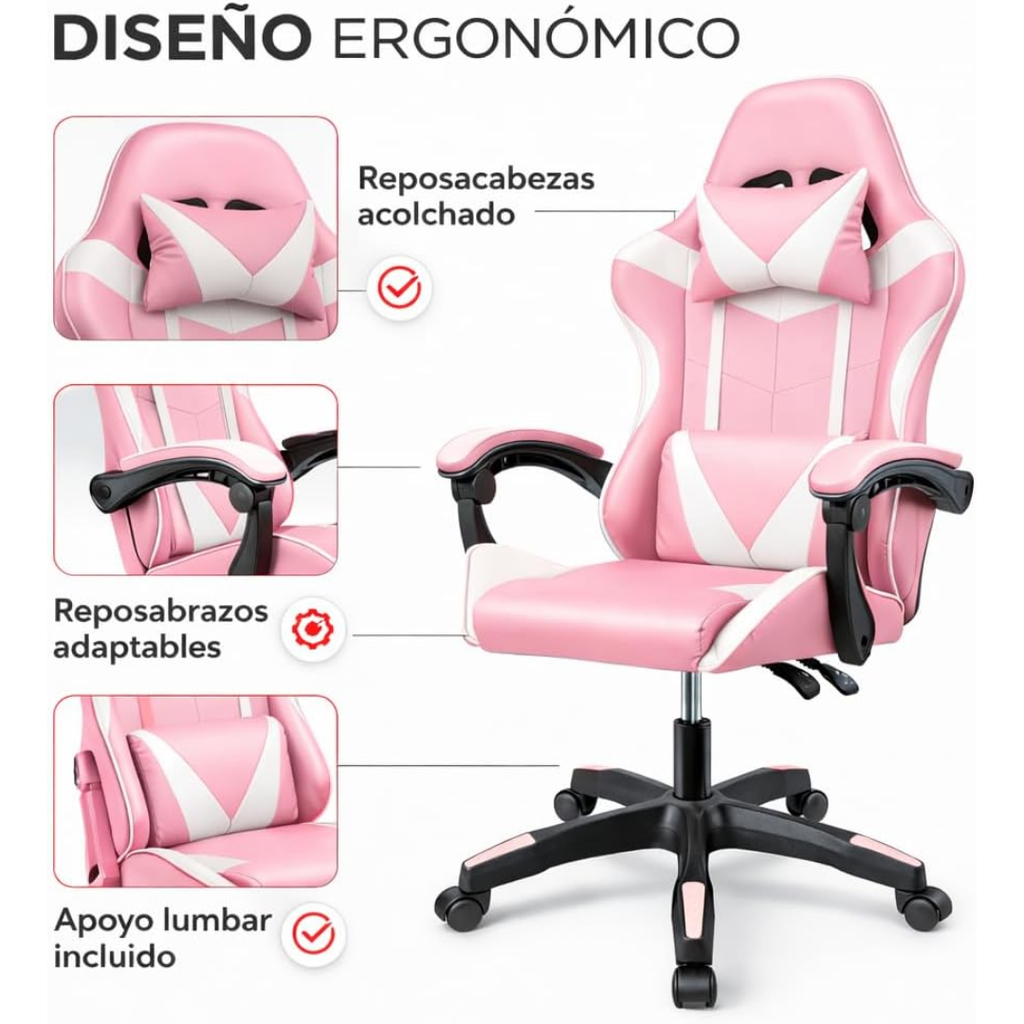 Silla Gamer/Rosado
