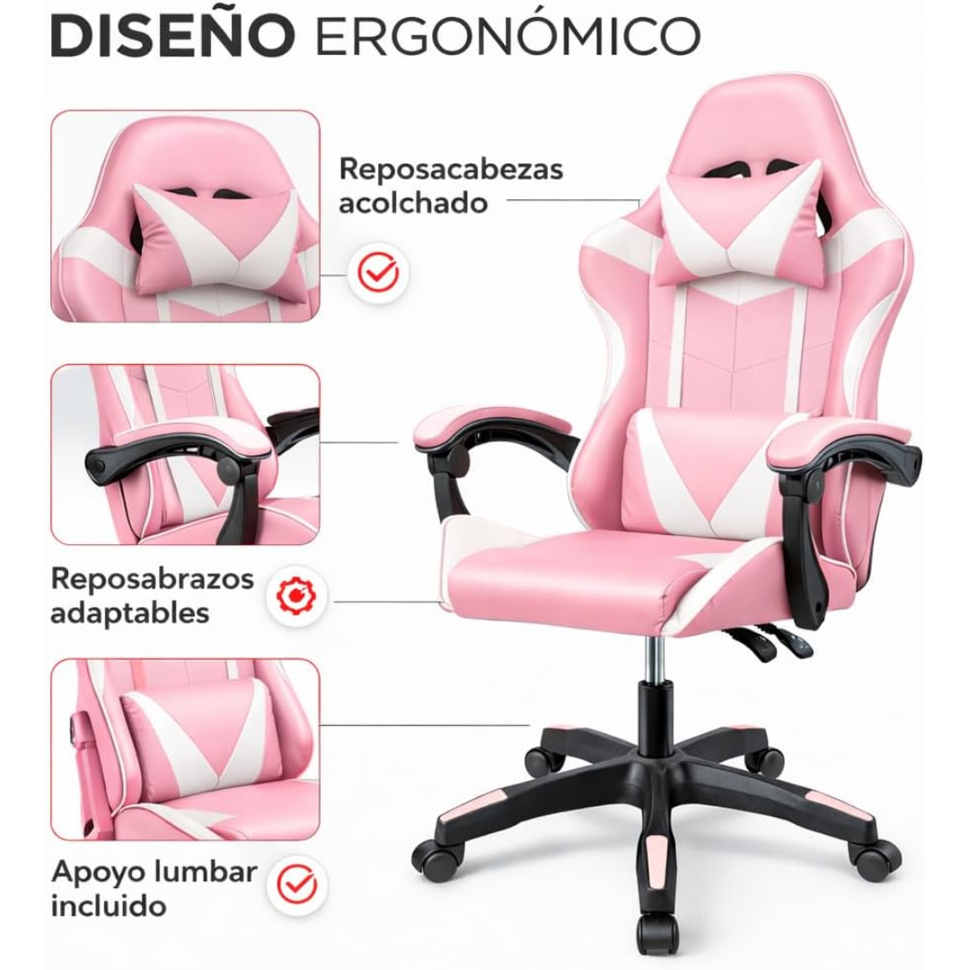 Silla Gamer/Rosado