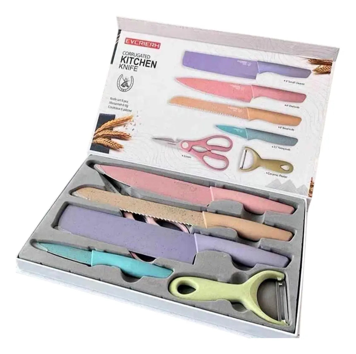 Set Cuchillos De Cocina, 6 Piezas