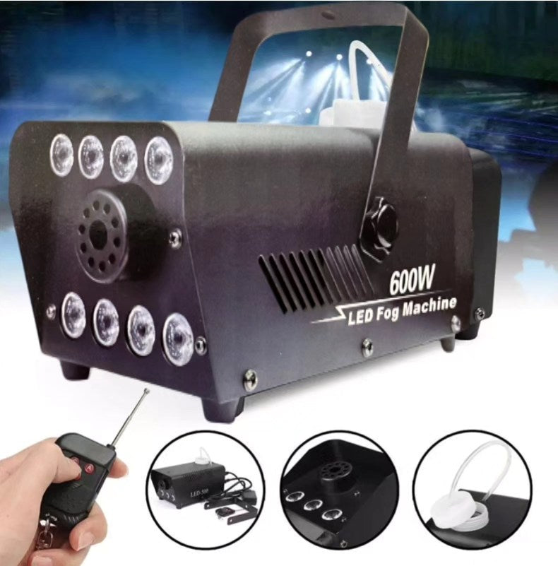MAQUINA HUMO 600W  8 LED