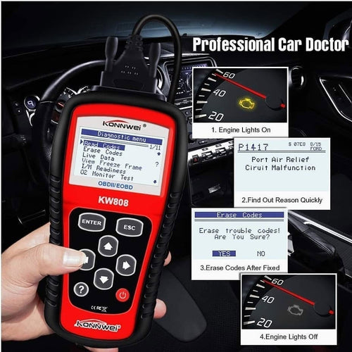 ESCANER AUTOMOTRIZ KONNWEI KW808 OBD2