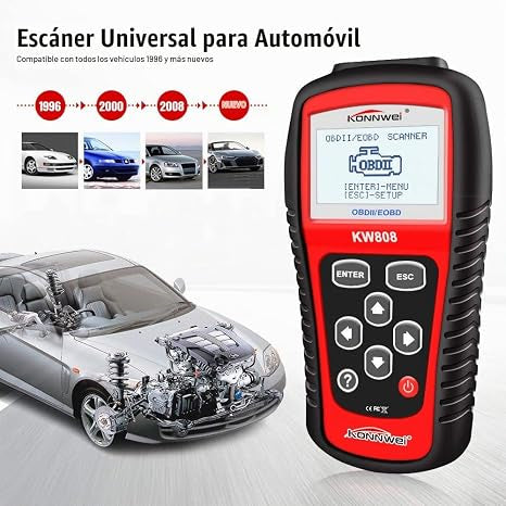 ESCANER AUTOMOTRIZ KONNWEI KW808 OBD2