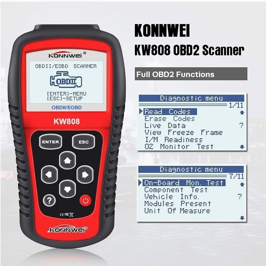 ESCANER AUTOMOTRIZ KONNWEI KW808 OBD2