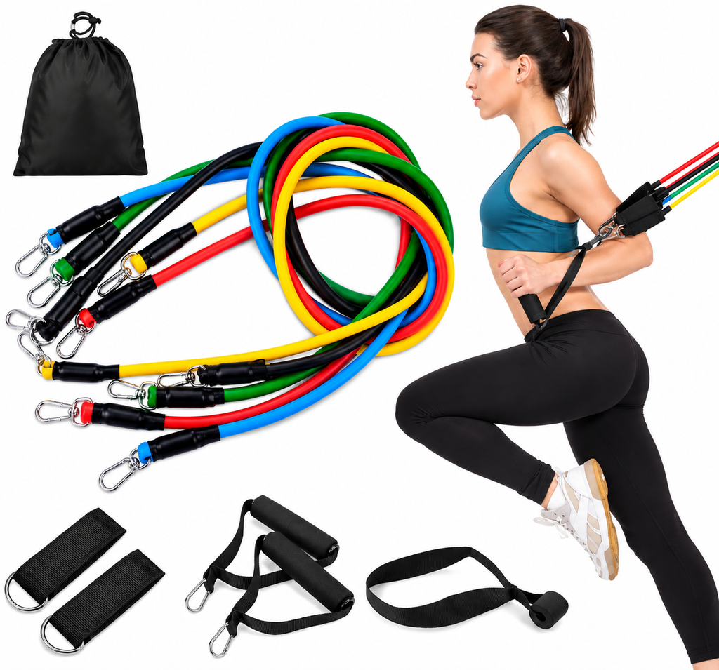 Set Bandas Elásticas De Resistencia Para Entrenamiento Físico
